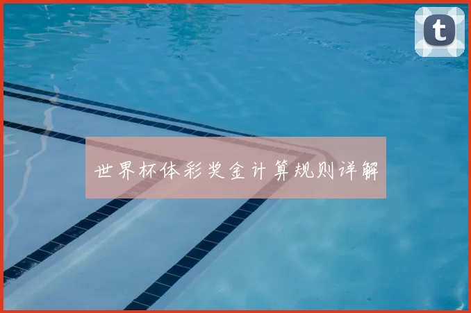 世界杯体彩奖金计算规则详解