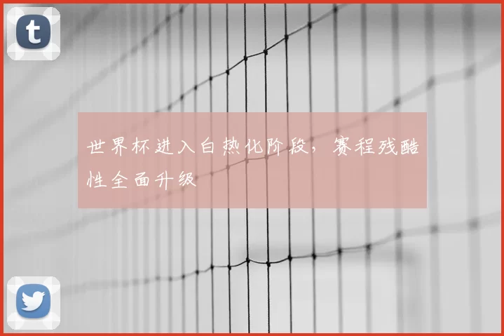 世界杯进入白热化阶段,赛程残酷性全面升级